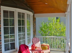 New verandah & cedar ceiling